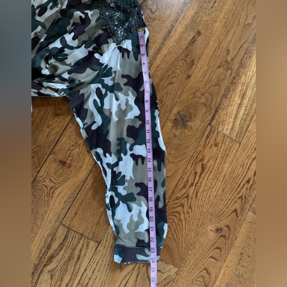 Miss LiLi Camouflage Button Pocket Detail Blouse - Picture 13 of 15